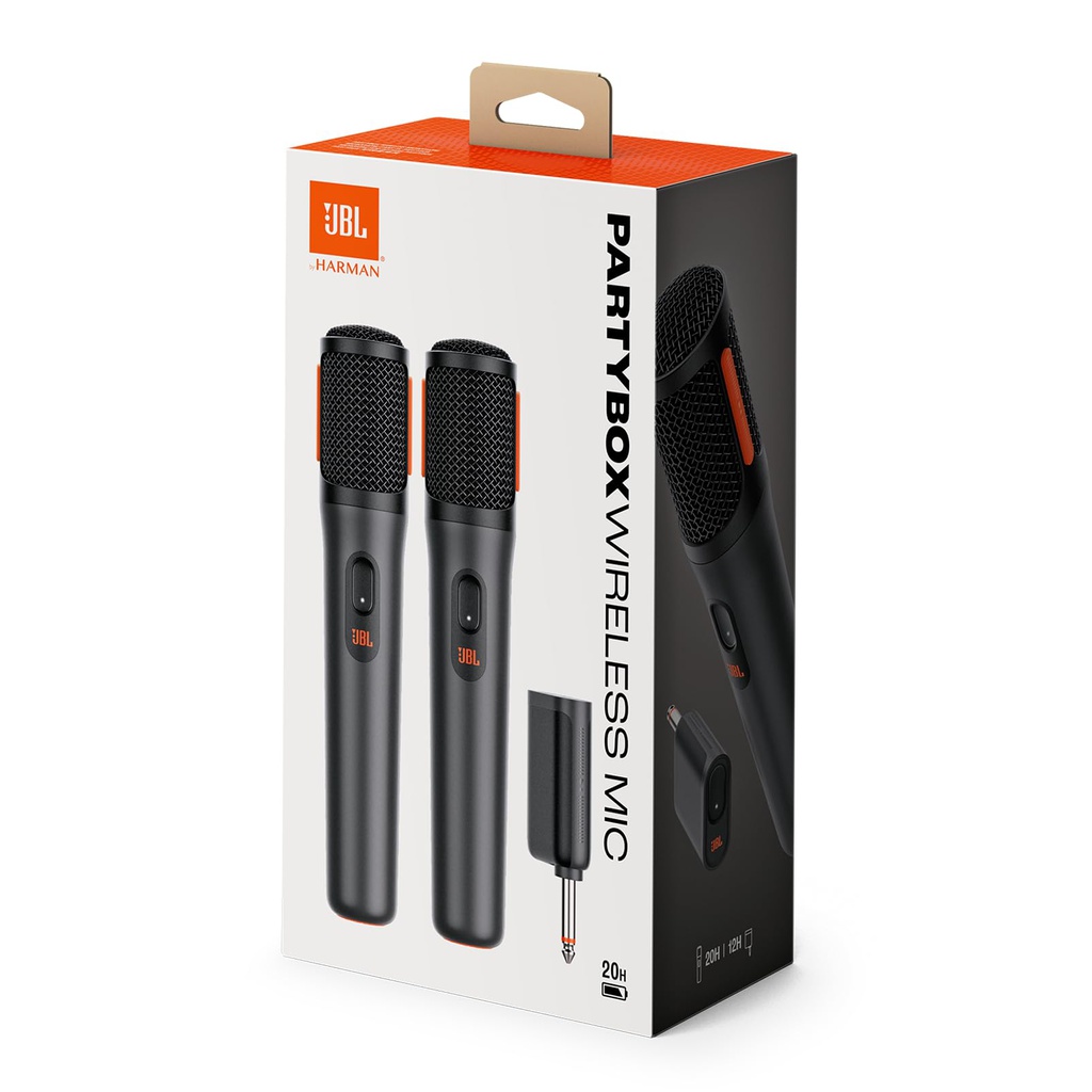 JBL PARTYBOX WIRELESS MIC 2本セット JBL PartyBox Wireless Microphone Set, 2 Pieces Black - JB